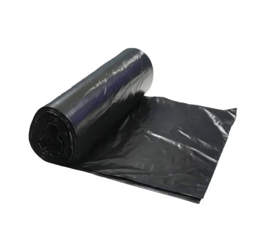 Victoria Bay Can Liner 38X58 IN 60 GAL Black LLDPE 1.15MIL Roll 20 Count/Roll 5 Rolls/Case 100 Count/Case